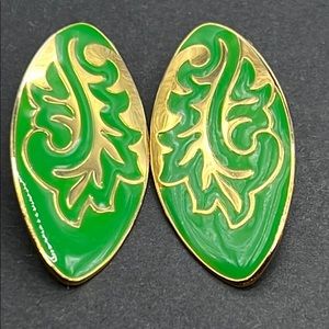 Vintage RA signed enamel earrings